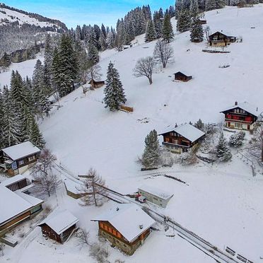 Außen Winter 41, Chalet Jungfrau an der Ledi, Wengen, Berner Oberland, Bern, Schweiz