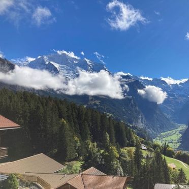 Außen Winter 21, Chalet Jungfrau an der Ledi, Wengen, Berner Oberland, Bern, Schweiz