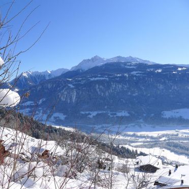 Außen Winter 31, Chalet Chistiala Dadens, Laax, Surselva, Graubünden, Schweiz