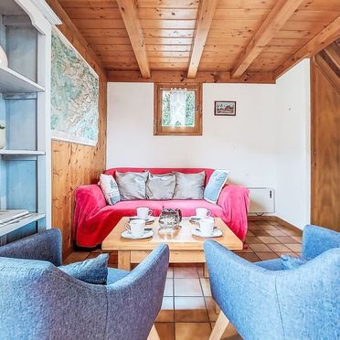 Innen Sommer 2, Chalet Farfadets, Saint Gervais, Savoyen - Hochsavoyen, Auvergne-Rhône-Alpes, Frankreich