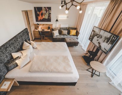 360° Glück | 4,5 Sterne Landrefugium Obermüller: Doppelzimmer Glücksmoment