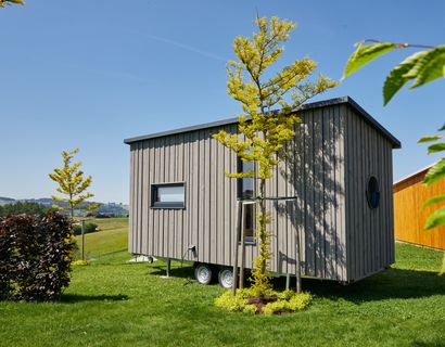 360° Glück | 4,5 Sterne Landrefugium Obermüller: Tinymobil "Kuschelglück"