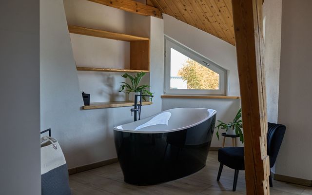 biohotel zur Scheunenwirtin Weisse Eule Badewanne