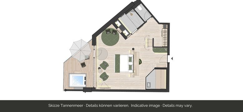 Hotel Kronelamm im Schwarzwald: Königreich-Suite with two separate bed rooms image #4