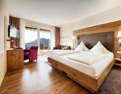 Hotel Kronelamm im Schwarzwald: Double room Poolblick