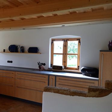 Kitchen with dining area, Chalet Schmuckkastal, Kollnburg, Bayern, Bavaria, Germany