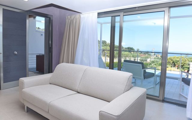 Kétágyas szoba tengerre néző kilátással image 4 - Hotel Torre di Fyos | Perdifumo | Kampanien | Italien