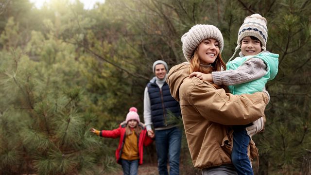 Winter Familien Glück