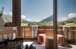 Biohotel Rastbichlhof: Ausblick Doppelzimmer Gletscherblick - Biohotel Rastbichlhof , Neustift im Stubaital, Tirol, Österreich