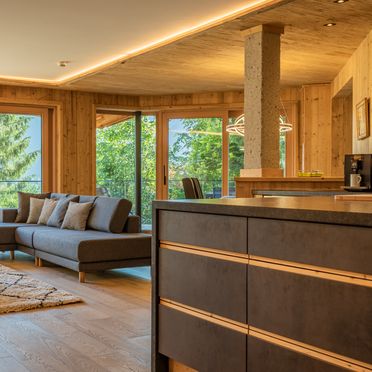 Wohnzimmer, Chalet Residenz Mühlermoos - Bergpanorama, Ramsau im Zillertal, Tirol, Österreich