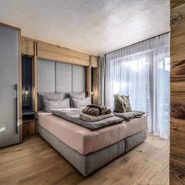 Schlafzimmer, Chalet Black Stone, Sölden, Tirol, Österreich