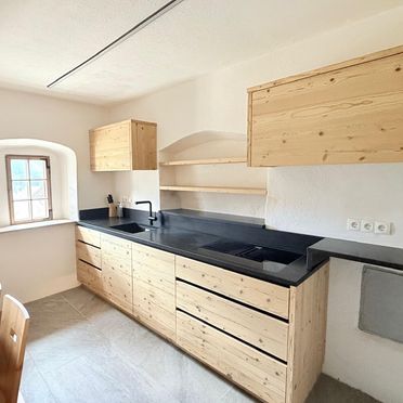 Küche, Chalet Gsieser Törl, Pichl, Trentino-Südtirol, Italien