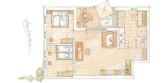 Ferienwohnung Heuboden Grundriss
