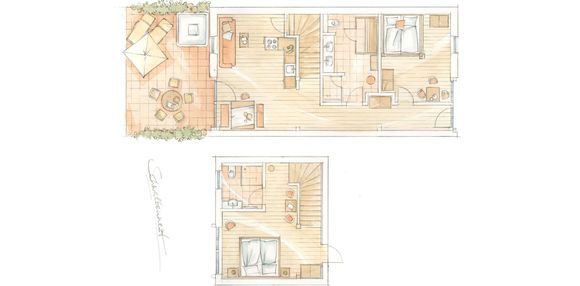 Ferienwohnung Schwalbennest Grundriss