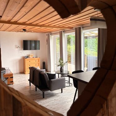 Wohn-Schlafbereich, Herzhütte, Vichtenstein, Oberösterreich, Österreich