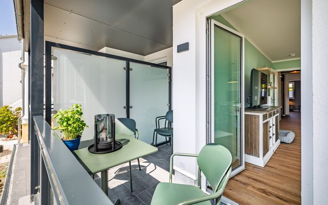 überdachter Balkon