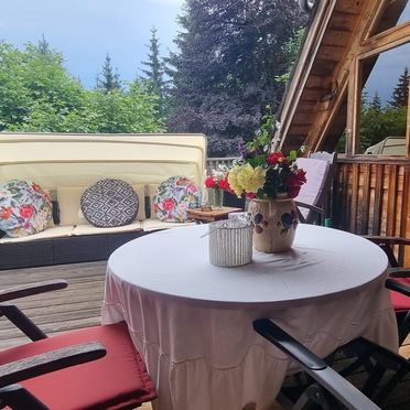 Terrasse, Waldmelodie Hütte, Wiel, Steiermark, Österreich